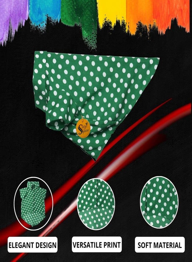 Sage Square Funky Soft Material Dog Shirt | Cool/Funky Print Pet | Soft Light Weight | Comfortable & Breathable Dog Clothing | Trendy Vest Outfit (XLarge - 24 inch) (Polka Green) - Image 2